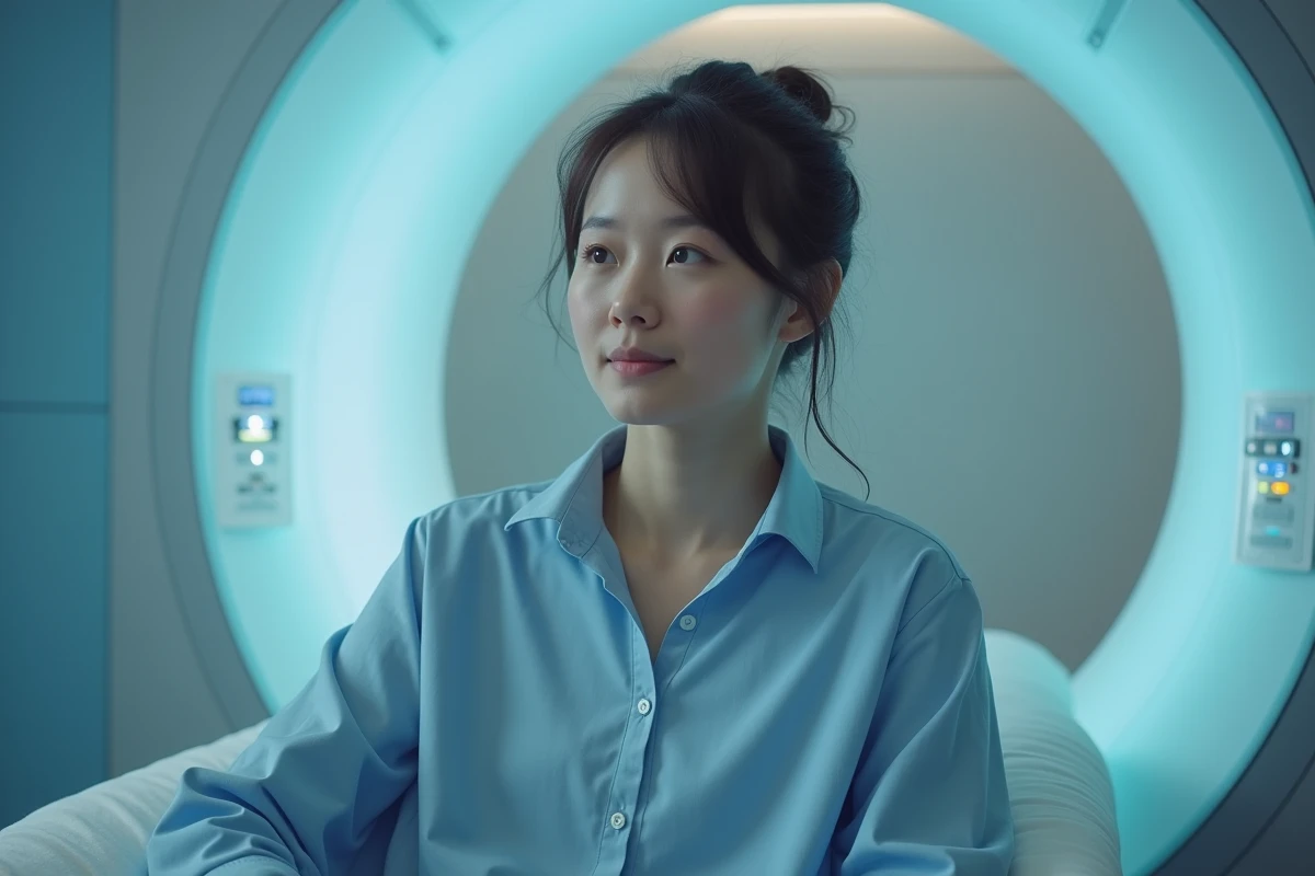 Jeune femme patient dans une salle d